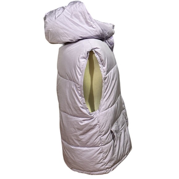 Free People Pippa Packable‎ Puffer Vest w Hood Lavender Sz Medium EUC - Picture 3 of 5